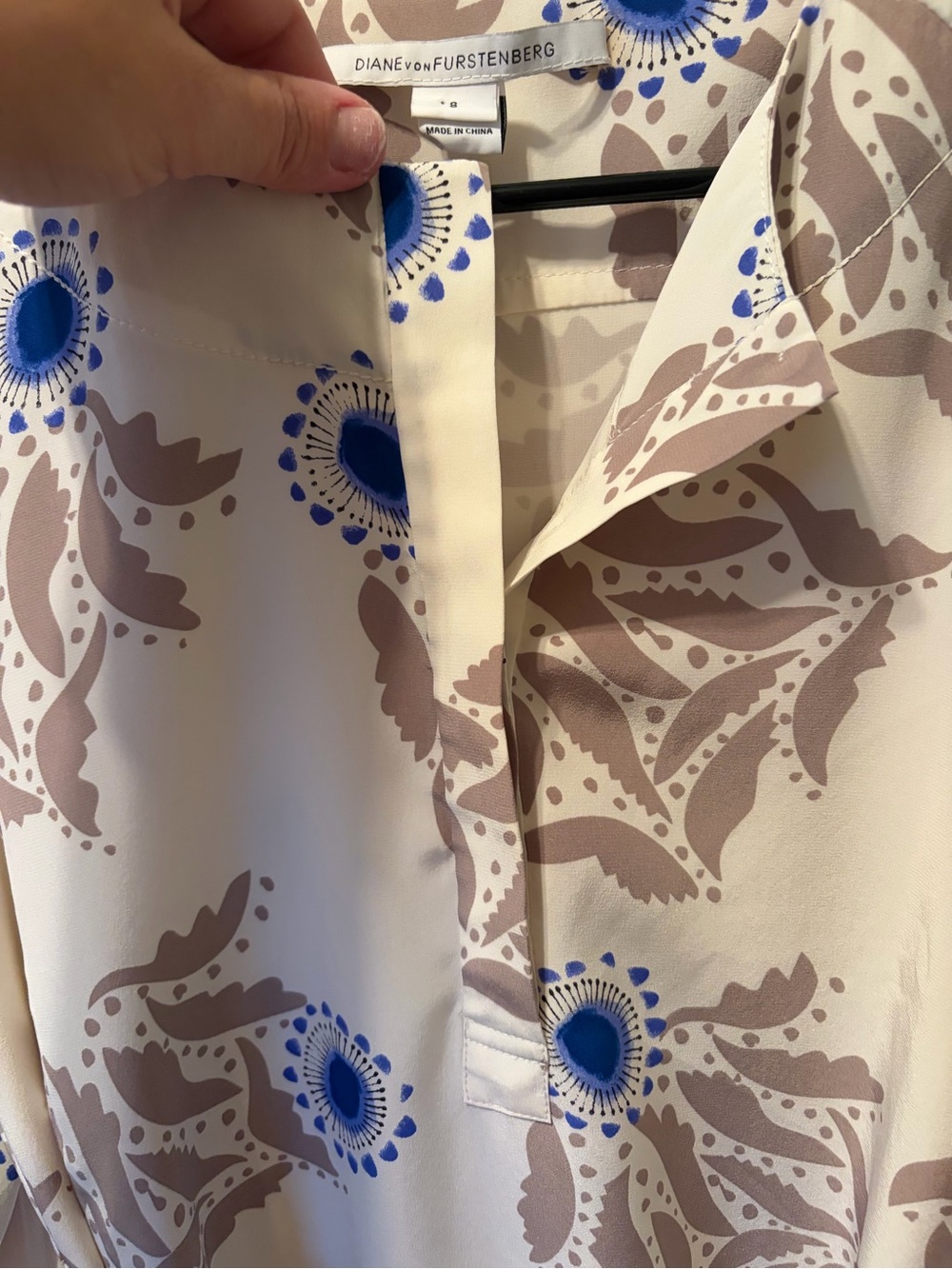 Diane Von Furstenberg Julieta Silk Belted Dress Size 8 - Picture 4 of 11